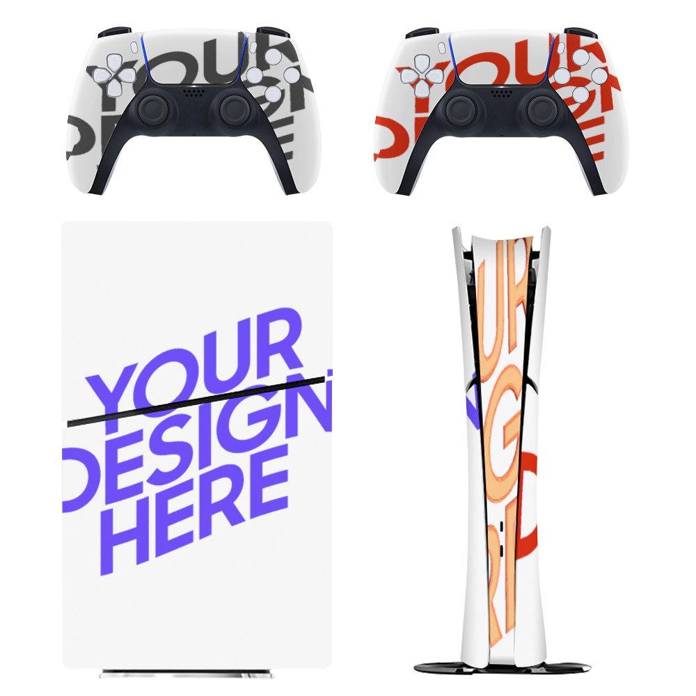 PS5 Slim Skins Aufkleber für Digital Edition mit Foto Design Motiv Text selbst gestalten und bedrucken