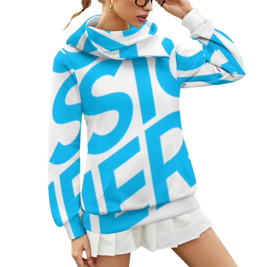 Einzelbilddruck All Over-Druck Kapuzensweatshirt melierter Sweater Pullover mit Kapuze & Kontrastdetails mit Fotos Muster Text Logo selbst gestalten und bedrucken