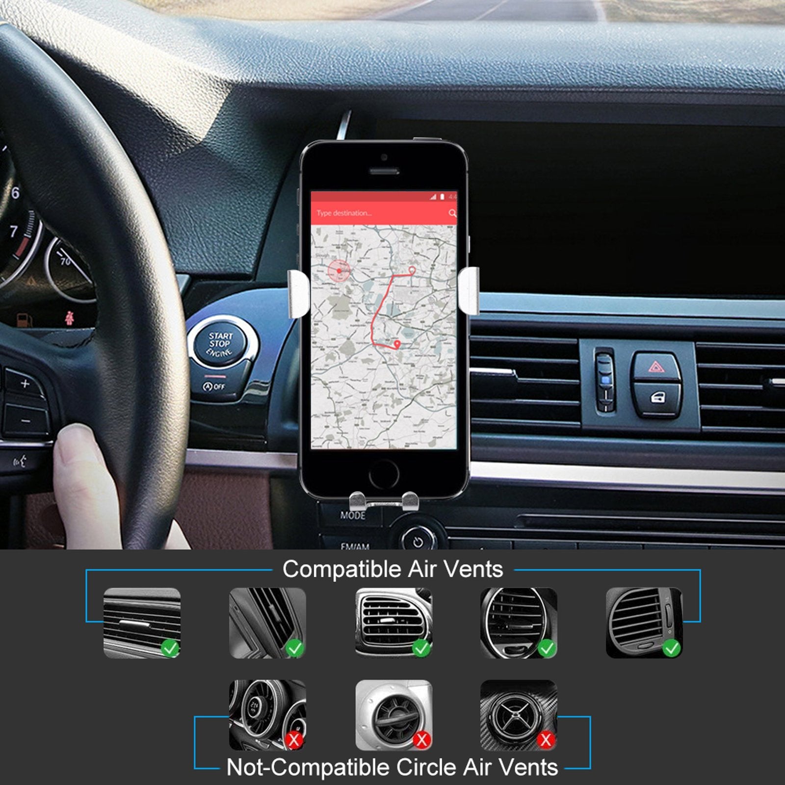 Auto Handyhalter mit Foto Text selbst gestalten und bedrucken