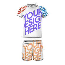 Lade das Bild in den Galerie-Viewer, Multi-Image-Design Kinder Jungen Kurzärmeliges Shirt &amp; Shorts Strand Set (2-tlg) A27TZ mit Foto Design Motiv Text selbst gestalten und bedrucken
