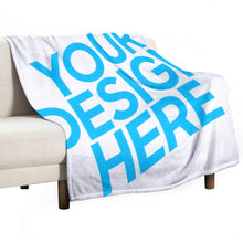 Lade das Bild in den Galerie-Viewer, Personalisierte Handwerk Fotodecke Collage Tagesdecke Kuscheldecke mit Fotos Muster Text Logo selbst gestalten und bedrucken (Vertikale Version)
