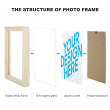 Lade das Bild in den Galerie-Viewer, Puzzle Bilderrahmen Fotorahmen mit Photo in vertikale Version selbst gestalten und bedrucken
