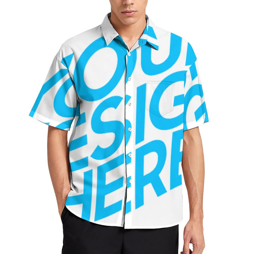 Einzelbilddruck Kurzarmhemd Businesshemd mit Brusttasche B339 für Männer mit Fotos Muster Text Logo selbst gestalten und bedrucken