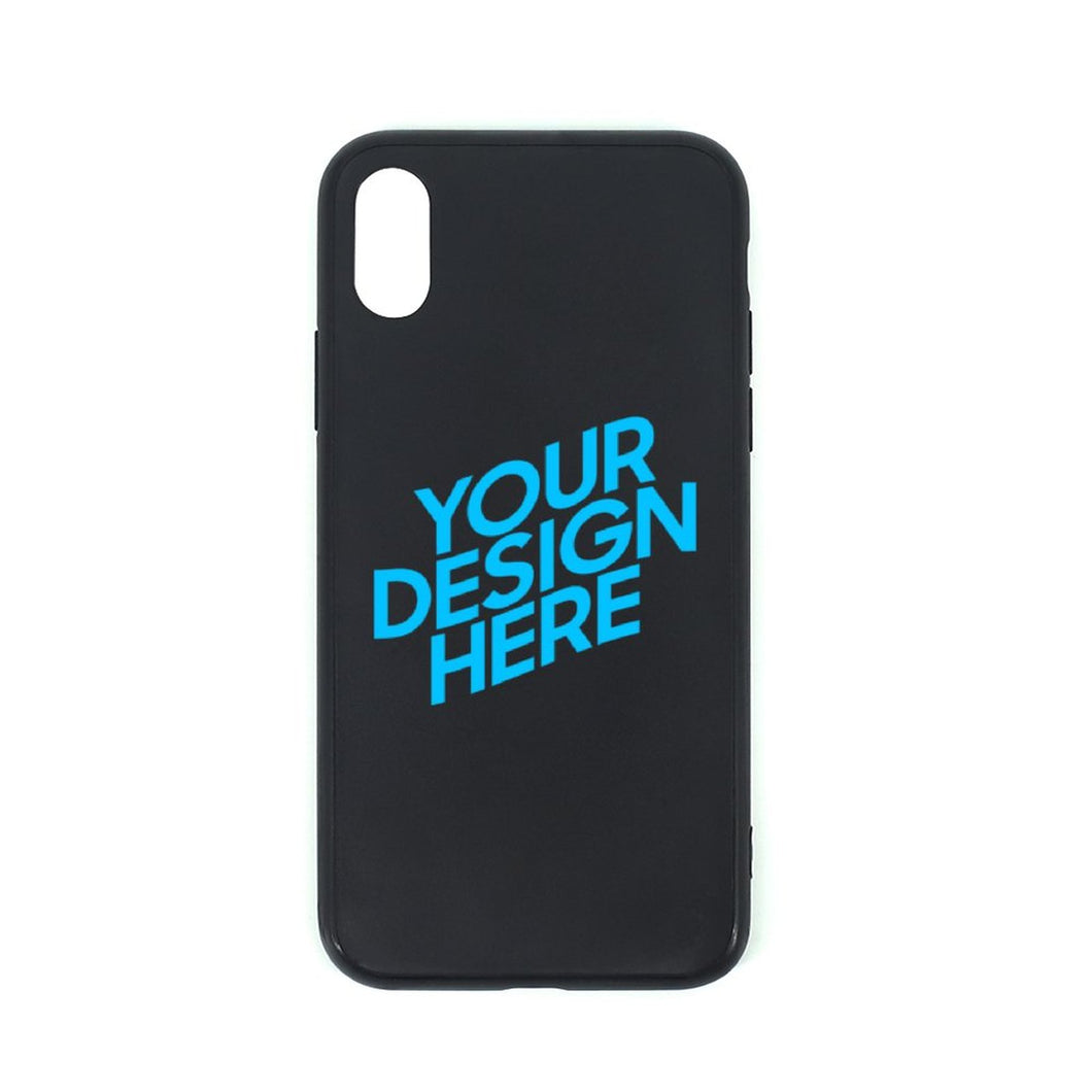 Schwarze gehärtete TPU-Glashülle Handyhülle für iPhone XS mit Foto selbst gestalten und bedrucken