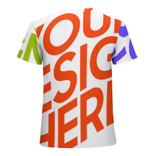 Lade das Bild in den Galerie-Viewer, Große Größen Multi-Image-Druck Damen / Frauen Voll Druck 100% Baumwolle Kurzarm TSHIRT T-Shirt ZP057 mit Fotos Muster Text Logo selbst gestalten und bedrucken
