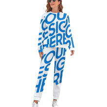 Lade das Bild in den Galerie-Viewer, Einzelbilddruck Damen / Frauen Loungewear Suit Pullover Anzug Trainingsanzug CT20 (Set, 2-tlg) mit Foto Text Muster selbst gestalten und bedrucken
