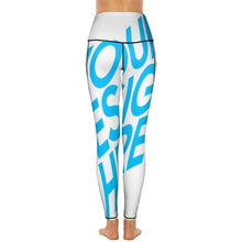 Lade das Bild in den Galerie-Viewer, Hochwertige Personalisierte Yoga Hose Leggings CE003 mit zwei Seitentaschen mit Fotos Muster Text Logo selbst gestalten und bedrucken
