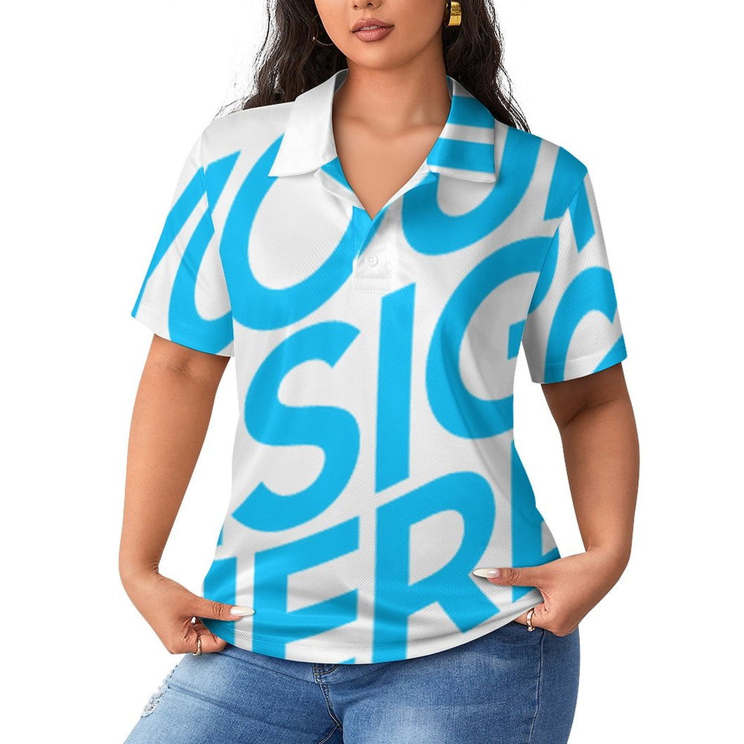 Einzelbild-Design Damen / Frauen Kurzarm Poloshirt TEE Shirt B613 mit Foto Design Motiv Text selbst gestalten und bedrucken
