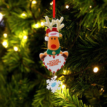 Lade das Bild in den Galerie-Viewer, Elch Weihnachtsschmuck Anhänger Christbaumschmuck aus Harz mit Foto Text selbst gestalten und bedrucken
