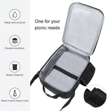 Lade das Bild in den Galerie-Viewer, 600D Polyester Lunchtasche Lunch Bag Kühltasche mit Schultergurt mit Foto / Text selbst gestalten und bedrucken
