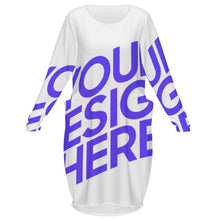 Lade das Bild in den Galerie-Viewer, Einzelbild-Design Damen Fashion Langarm Kleid mit Taschen ZO mit Foto Design Motiv Text selbst gestalten und bedrucken
