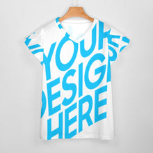 Lade das Bild in den Galerie-Viewer, Einzelbilddruck V-Shirt Tshirt mit V-Ausschnitt AHT mit Foto Muster Text Logo selbst gestalten und bedrucken
