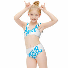 Lade das Bild in den Galerie-Viewer, Modischer Badeanzug mit Träger Kinder NT022 Bademode Mädchen online mit Foto selbst gestalten und bedrucken
