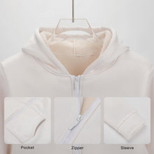 Lade das Bild in den Galerie-Viewer, FULL - ZIP HOODIE Kapuzensweatjacke Sweatjacke mit Reißverschluss und Taschen Voll-Druck BH1 für Damen Frauen mit Foto Muster Text selbst gestalten und bedrucken
