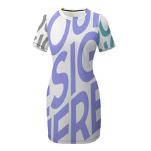 Lade das Bild in den Galerie-Viewer, Multi-Image-Design Damen / Frauen Sommerkleid Jerseykleid Elegant NZ003 mit Foto Design Motiv Text selbst gestalten und bedrucken
