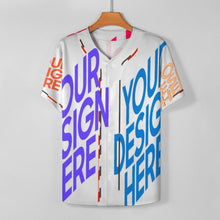 Lade das Bild in den Galerie-Viewer, Multi-Image-Design Herren / Männer Baseball Jersey Trikot mit Foto Design Motiv Text selbst gestalten und bedrucken
