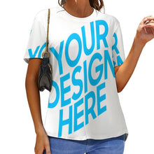 Lade das Bild in den Galerie-Viewer, Kurzarm T-Shirt Volldruck-T-Shirts TSHIRT Rundhalsshirt NT für Damen Frauen mit Foto Muster Text selbst gestalten und bedrucken
