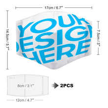 Lade das Bild in den Galerie-Viewer, PM2,5 Gesichtsmasken Mund Nasen Masken (mit schwarzem Seil) waschbar selbst gestalten
