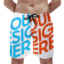 Lade das Bild in den Galerie-Viewer, Multi-Image-Druck Herren Schnelltrocknende Badeshorts Badehose Beachshorts Kordelzug Boardshorts Schwimmhose Männer D1P mit Fotos Muster Text Logo selbst gestalten und bedrucken
