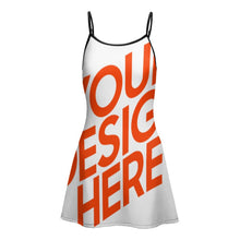 Lade das Bild in den Galerie-Viewer, Multi-Image-Druck Damen / Frauen Sportliches Freizeitkleid Sommer-Kleid Mode-Kleid NZ049 mit Fotos Muster Text Logo selbst gestalten und bedrucken
