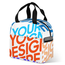 Lade das Bild in den Galerie-Viewer, Multi-Image-Druck Große Lunchtasche Kühltasche Isoliertasche Lunchbag Thermotasche mit Reißverschluss mit Fotos Muster Text Logo selbst gestalten und bedrucken
