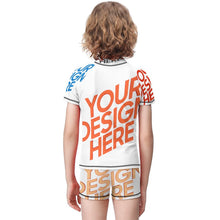 Lade das Bild in den Galerie-Viewer, Multi-Image-Design Kinder Jungen Kurzärmeliges Shirt &amp; Shorts Strand Set (2-tlg) A27TZ mit Foto Design Motiv Text selbst gestalten und bedrucken
