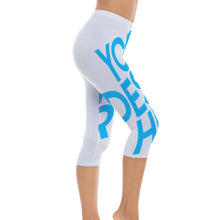 Lade das Bild in den Galerie-Viewer, Yoga Hose 3/4 Leggings für Yoga und Freizeit Damen / Frauen selbst gestalten und bedrucken
