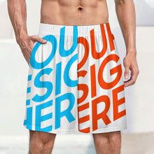 Lade das Bild in den Galerie-Viewer, Multi-Image-Design Herren Männer Schlafhose Kurz Pyjamashorts Mix &amp; Relax LM012 mit Foto Design Motiv Text selbst gestalten und bedrucken
