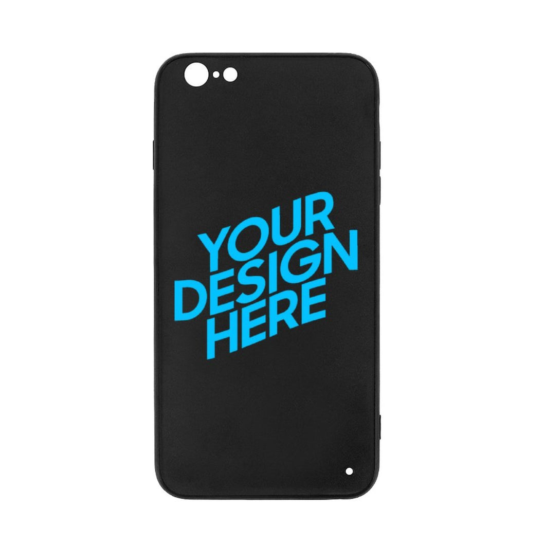 Schwarze TPU-Glashülle Handyhülle für iPhone 6P / 6SP mit Foto selbst gestalten und bedrucken