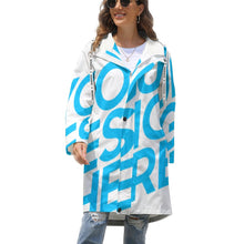 Lade das Bild in den Galerie-Viewer, Langmantel Wintermantel Winterjacke Outdoorjacke mit Kapuze A677 für Damen Frauen mit Foto Muster Text selbst gestalten und bedrucken

