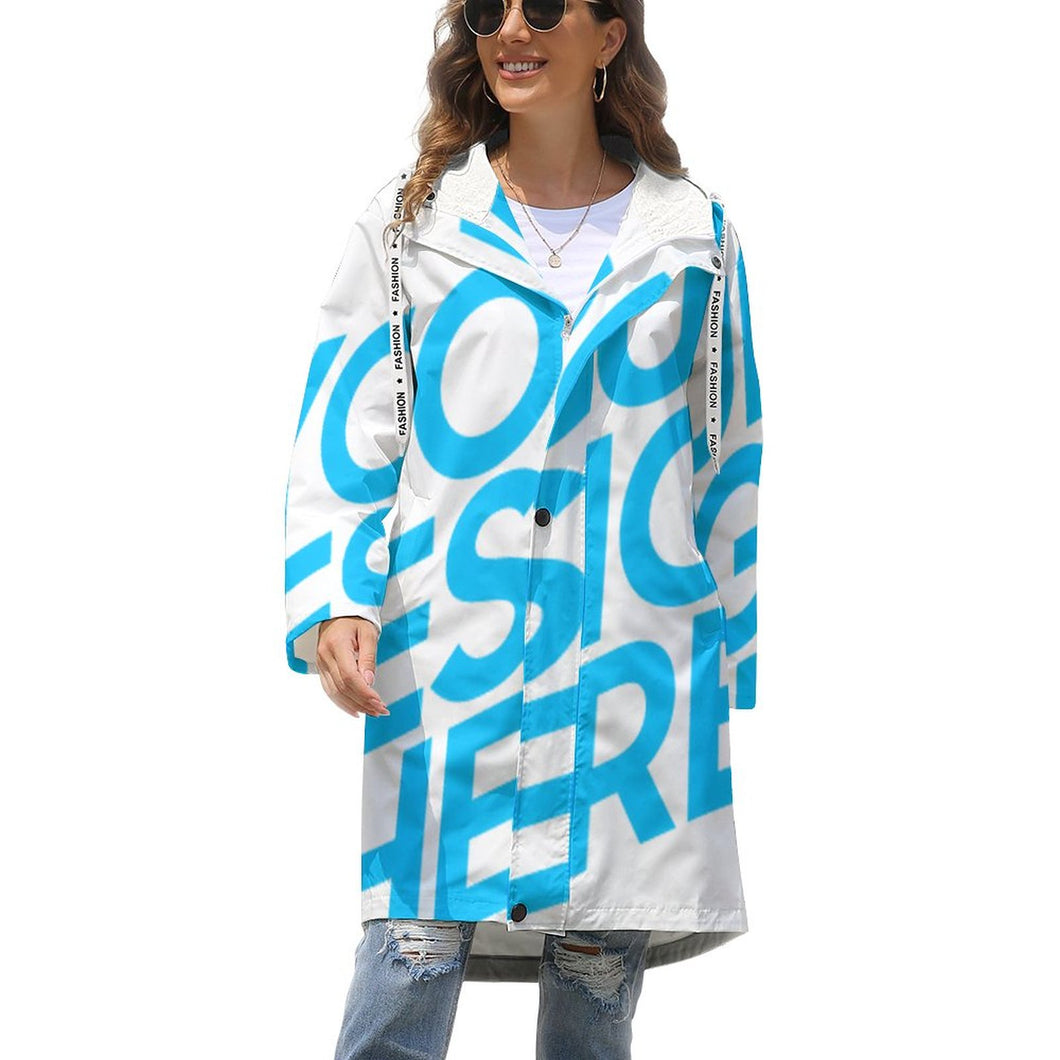 Langmantel Wintermantel Winterjacke Outdoorjacke mit Kapuze A677 für Damen Frauen mit Foto Muster Text selbst gestalten und bedrucken