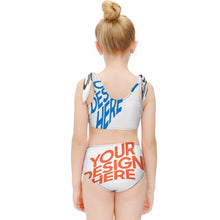Lade das Bild in den Galerie-Viewer, Multi-Image-Design Mädchen Bustier Bikini mit Bindedetail an den Schultern (2-St) NT022 mit Foto Design Motiv Text selbst gestalten und bedrucken
