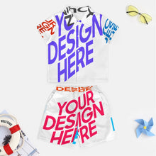 Lade das Bild in den Galerie-Viewer, Multi-Image-Design Kinder Jungen Kurzärmeliges Shirt &amp; Shorts Strand Set (2-tlg) A27TZ mit Foto Design Motiv Text selbst gestalten und bedrucken
