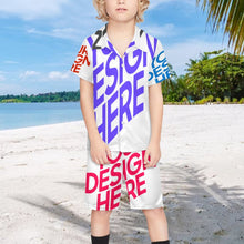 Lade das Bild in den Galerie-Viewer, Multi-Image-Design Kinder Jungen Kurzärmeliges Shirt &amp; Shorts Strand Set (2-tlg) A27TZ mit Foto Design Motiv Text selbst gestalten und bedrucken
