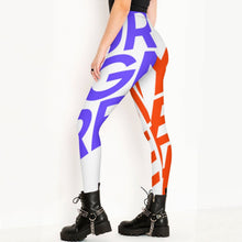 Lade das Bild in den Galerie-Viewer, Multi-Image-Druck Damen / Frauen Sport Fitness Yoga Jogginghose Leggings NZ205 mit Fotos Muster Text Logo selbst gestalten und bedrucken
