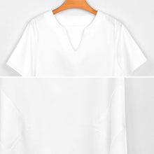 Lade das Bild in den Galerie-Viewer, Einzelbilddruck Damen Kurzarm V-Ausschnitt Casual Lang Kleid Maxikleid Shirt Kleid mit Taschen BYQ mit Fotos Muster Text Logo selbst gestalten und bedrucken
