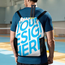 Lade das Bild in den Galerie-Viewer, Reiserucksack Turnbeutel Rucksack mit Kordelzug für Sport (Nass- und Trockentrennung) mit Foto Design Motiv Text selbst gestalten und bedrucken
