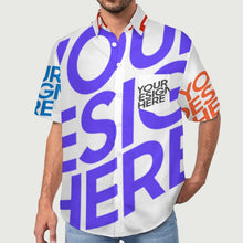 Lade das Bild in den Galerie-Viewer, Multi-Image-Design Männer Kurzarm Hemd mit Brusttasche B339 mit Ihrem Design Motiv Foto Text selbst gestalten und bedrucken
