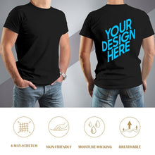 Lade das Bild in den Galerie-Viewer, Yama Gildan Premium-Baumwolle T-Shirt für Herren Männer mit Foto Text selbst gestalten und bedrucken (Auf der Rückseite gedruckt)
