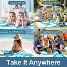 Lade das Bild in den Galerie-Viewer, Quadratische Picknickdecke Stranddecke Wasserdichte schnelltrocknende Picknickmatte für den Strand Outdoor Camping Picknick und Wandern mit Foto selbst gestalten und bedrucken
