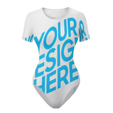 Lade das Bild in den Galerie-Viewer, Stringbody Bodysuit Damenbody T-Shirt-Body Shaping-Body JJ1209 für Damen Frauen mit Foto Text selbst gestalten und bedrucken
