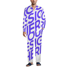 Lade das Bild in den Galerie-Viewer, Einzelbild-Design Herren / Männer Schlafanzug Pyjama Set Langarm - Kragen Classic (2 tlg.) SDS062 mit Foto Design Motiv Text selbst gestalten und bedrucken
