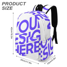 Lade das Bild in den Galerie-Viewer, Schulrucksackaus Oxford-Stoff Schultasche Reise Rucksack für Jungen / Mädchen mit Foto Design Motiv Text selbst gestalten und bedrucken
