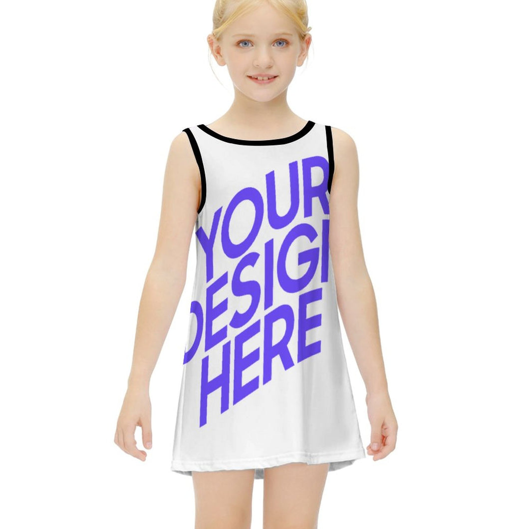Ärmelloses Kinder Mädchen Kleid ET018 mit Foto Design Motiv Text selbst gestalten und bedrucken