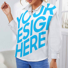 Lade das Bild in den Galerie-Viewer, Einzelbilddruck Schulterfreie Strickweste Bestickte Pullover Pullunder Weste Damen / Frauen MY06 mit Foto Text Muster selbst gestalten und bedrucken
