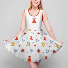 Lade das Bild in den Galerie-Viewer, Runder Kragen, ohne Ärmel, Kurzes und casuales Kleid für Damen Frauen mit Ihrem eigenen Design Logo oder Foto selbst gestalten und bedrucken
