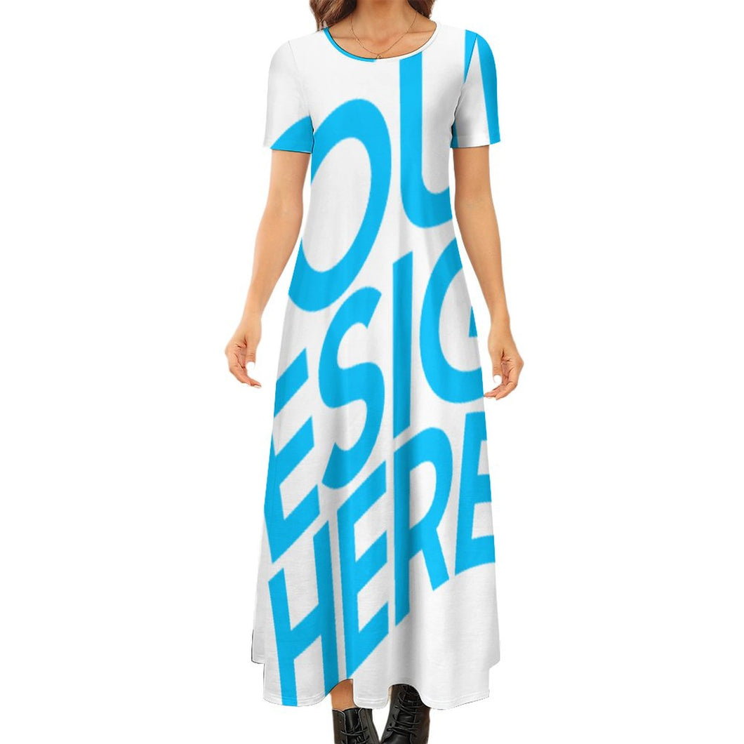 Große Größen Einzelbilddruck Damen / Frauen Kurzarm Shirtkleid B523 mit Fotos Muster Text Logo selbst gestalten und bedrucken