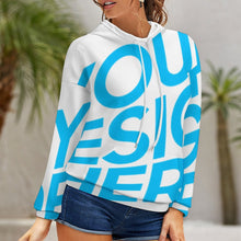 Lade das Bild in den Galerie-Viewer, Damen Kapuzensweatshirt Kapuzenpullover mit Foto Text selbst gestalten und bedrucken
