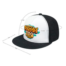Lade das Bild in den Galerie-Viewer, Damen &amp; Herren Denim schwarz flache Gummi Baseballkappe selbst gestalten und bedrucken
