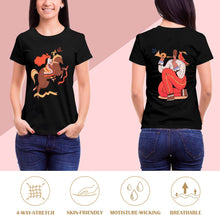 Lade das Bild in den Galerie-Viewer, Beidseitiger Druck Kurzarm-T-Shirts für Frauen selbst gestalten und bedrucken
